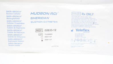 Teleflex 02633-12 Hudson RCI Sheridan Sher-I-Bronch Suction Cath.